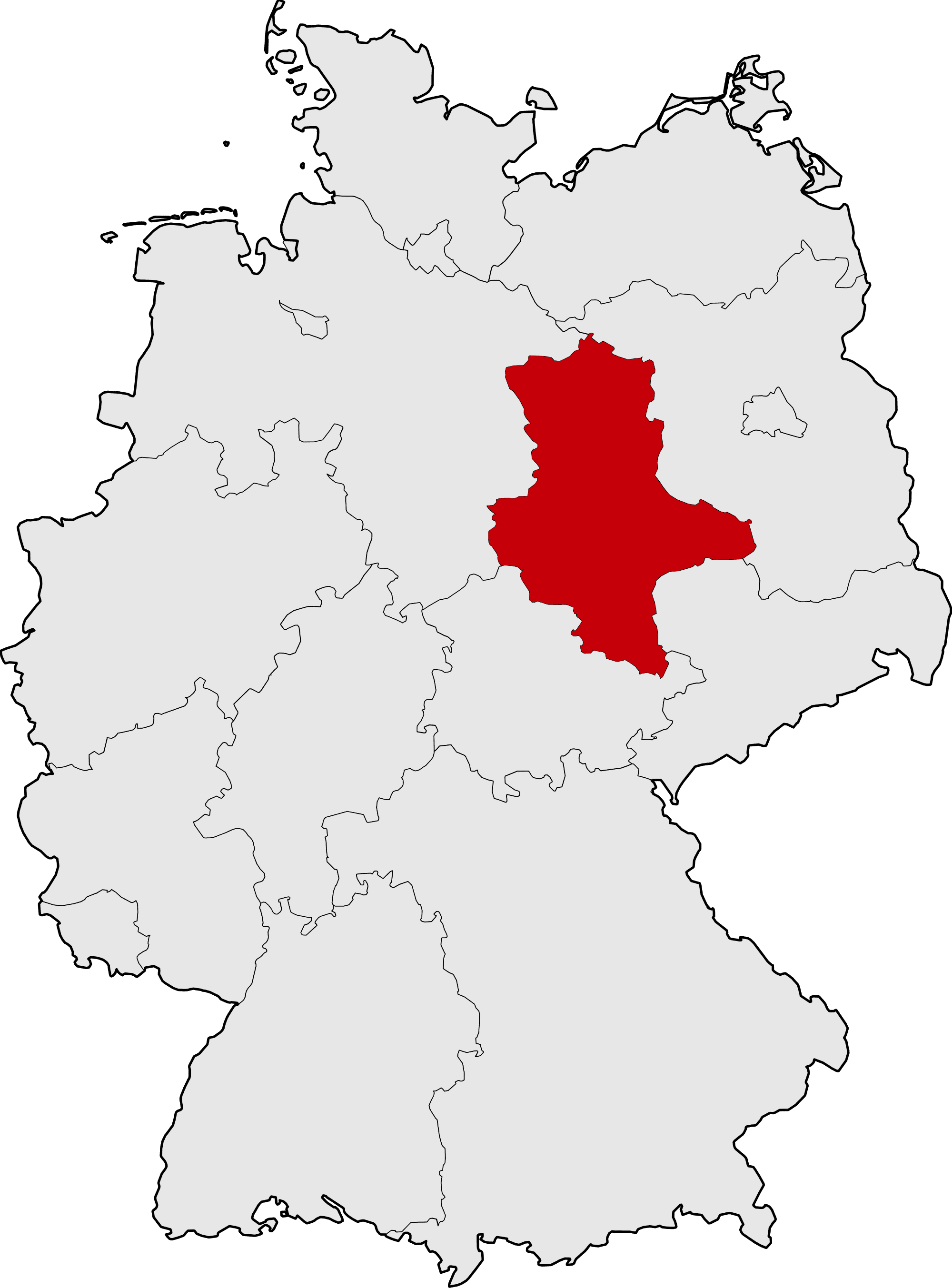 Autoankauf-Denis Deutschlandkarte mit Sachsen-Anhalt